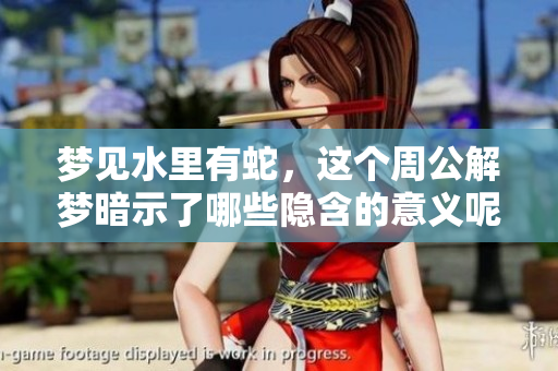 梦见水里有蛇，这个周公解梦暗示了哪些隐含的意义呢
