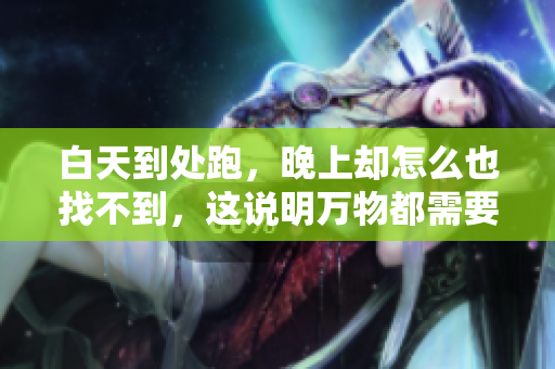 白天到处跑，晚上却怎么也找不到，这说明万物都需要关注和思考