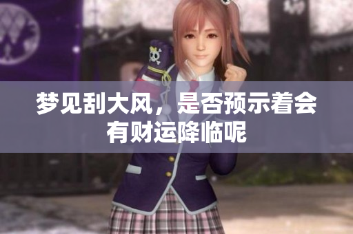 梦见刮大风，是否预示着会有财运降临呢