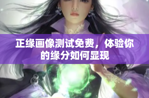 正缘画像测试免费，体验你的缘分如何显现